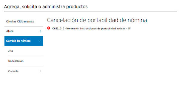 Cambia tu nómina > Alta.