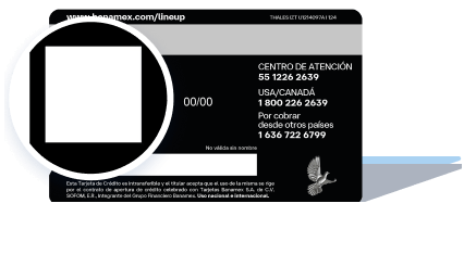 El reverso de la Tarjeta Lineup mostrando un código QR.