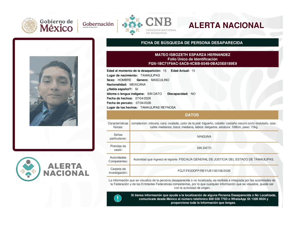 Persona desaparecida 